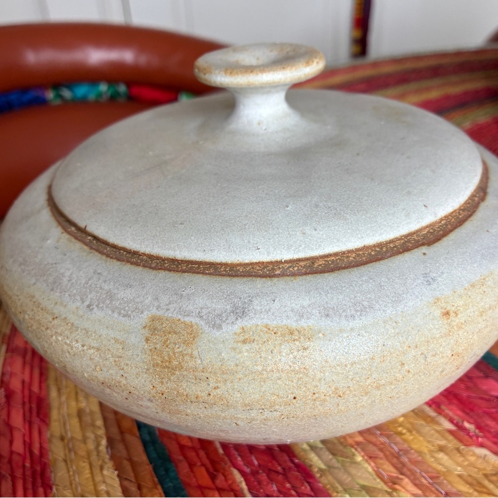 Authentic Reproduction of a Ceramic Lidded Pot from the Moravian Pottery & Tile